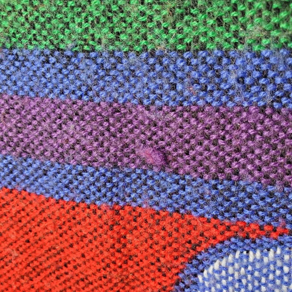 VTG Disney Blanket Characters Tapestry Woven Block Beacon Throw‎ 61x54 USA